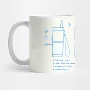 Blueprints Walkie Talkie Secret Technology Schematic Communication Mug